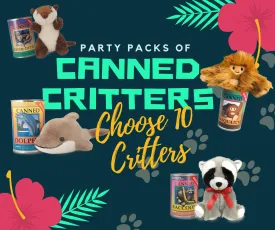 10 piece Party Pack 6" Canned Critters