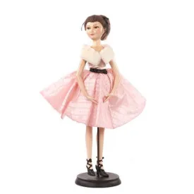 24" Paris Brunette Lady Doll With Stand