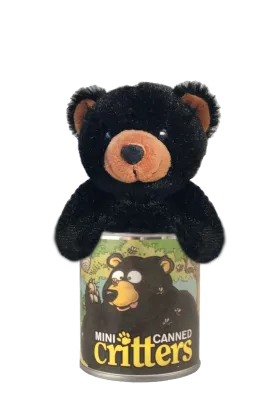 4" Mini Canned Black Bear