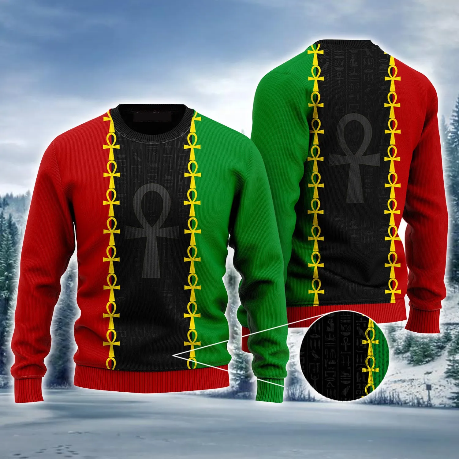 Afro Christmas Ugly Sweater, African Ugly Sweater, Family Christmas Ugly Sweater For Men & Women, Perfect Gift For Christmas