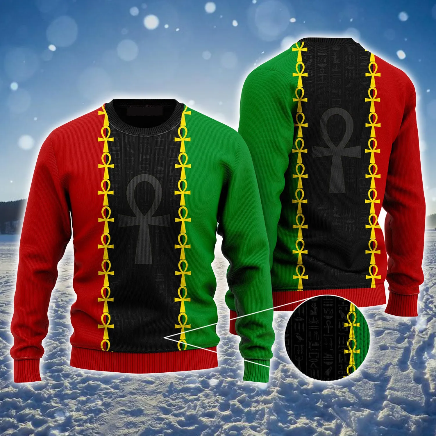 Afro Christmas Ugly Sweater, African Ugly Sweater, Family Christmas Ugly Sweater For Men & Women, Perfect Gift For Christmas