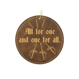 All for One Three Musketeers Ornament