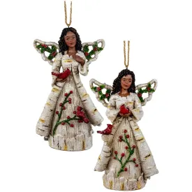 Birch Berry Angels Christmas Ornament Set