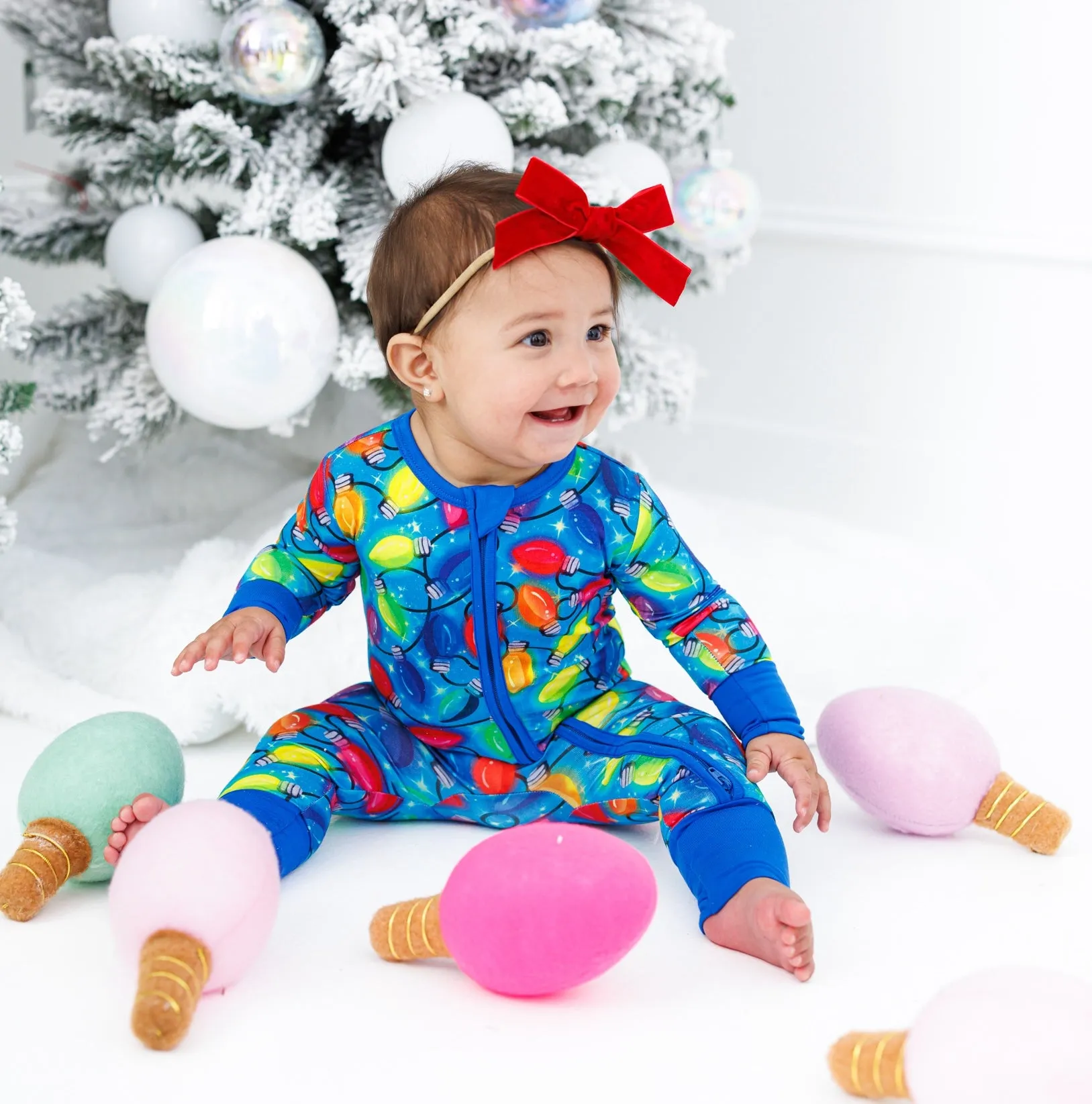 Birdie Bean Christmas Holiday Lights Lucas Convertible Romper