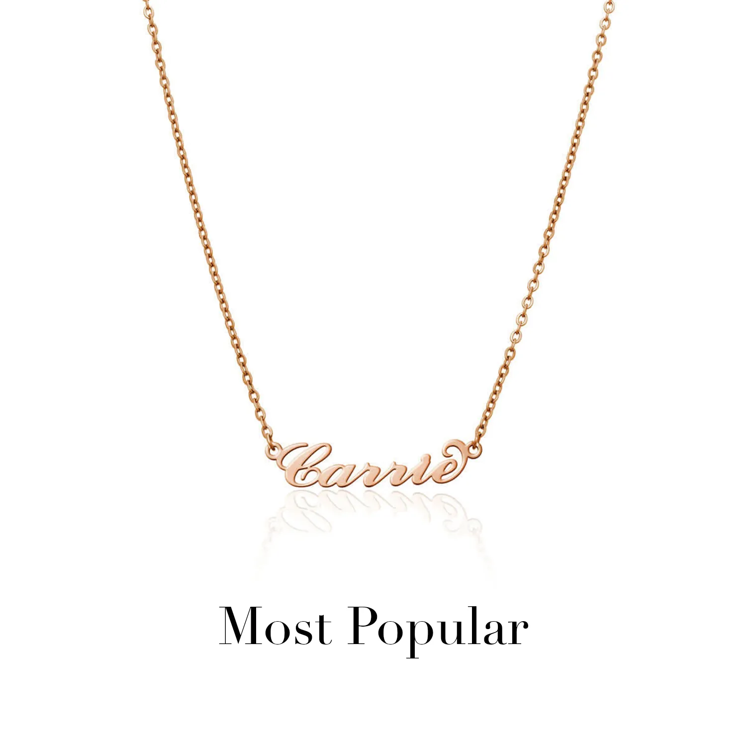 Carrie Name Necklace (Rose Gold)