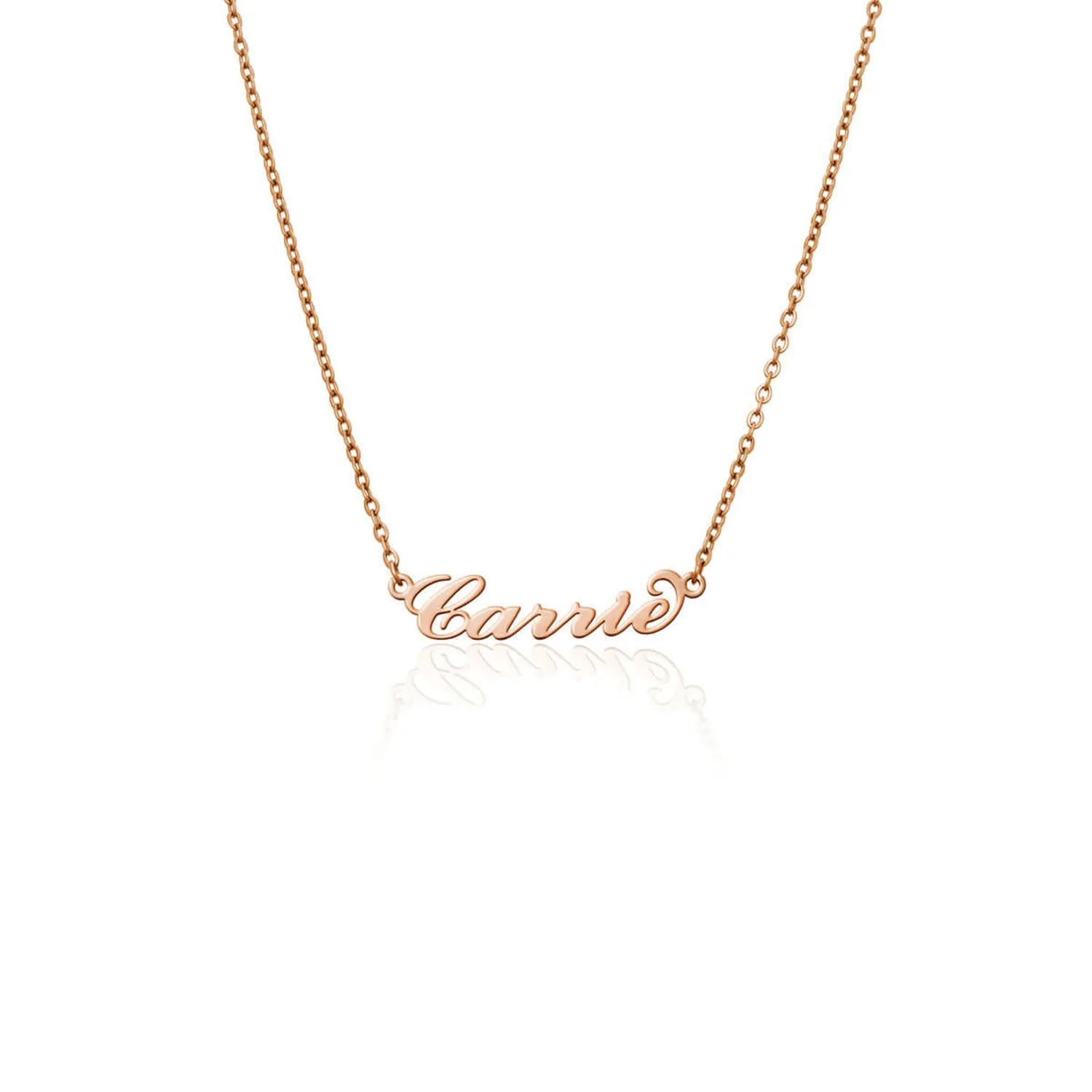 Carrie Name Necklace (Rose Gold)