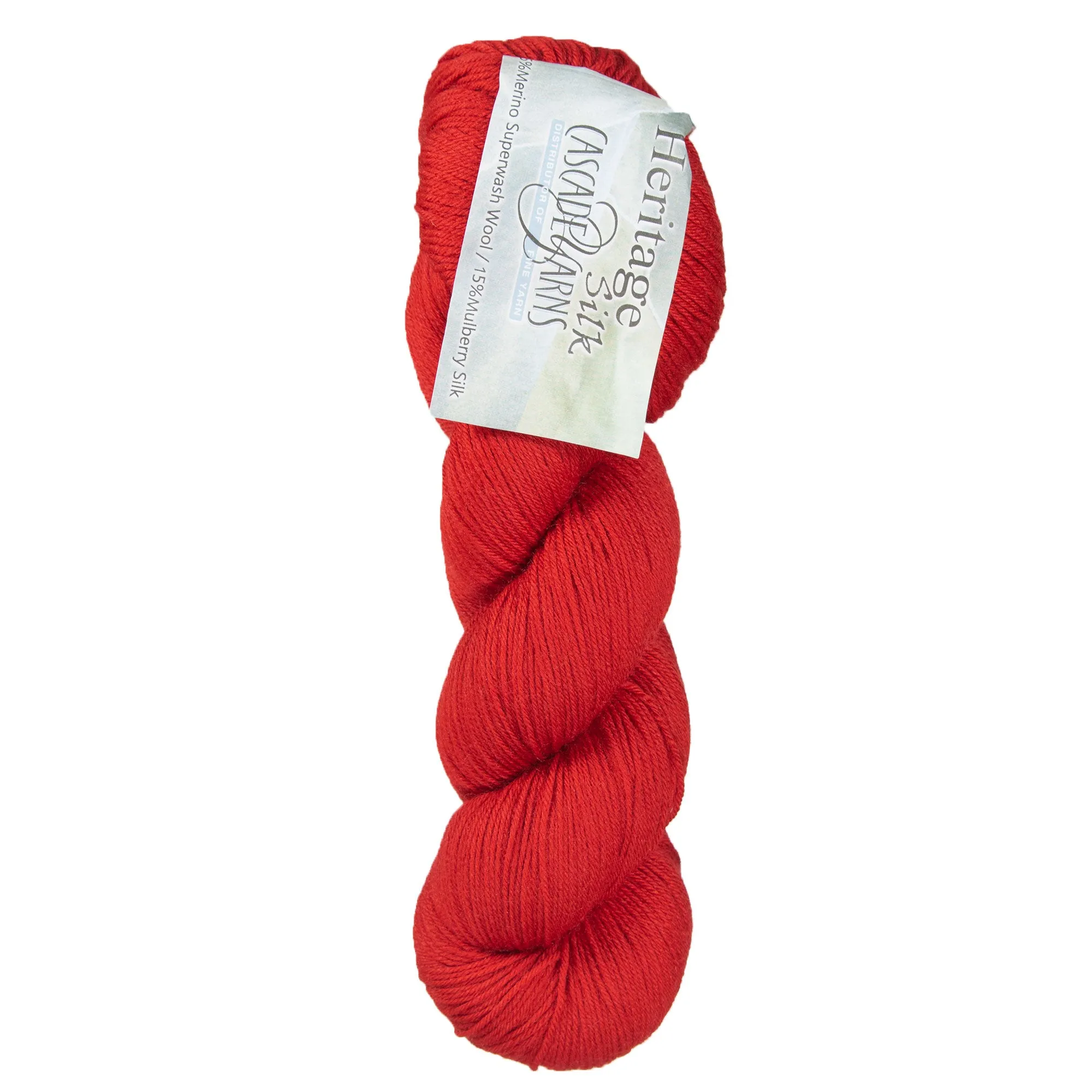 Cascade Yarns Heritage Silk Yarn - 5619 Christmas Red