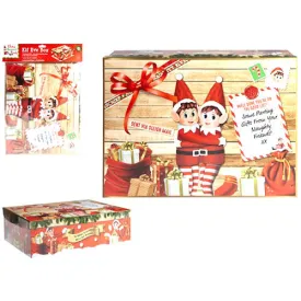 Christmas Eve Delivery Christmas Eve Box - 45cm x 34cm x 12.5cm Santa Gift Present Festive Naughty Elves