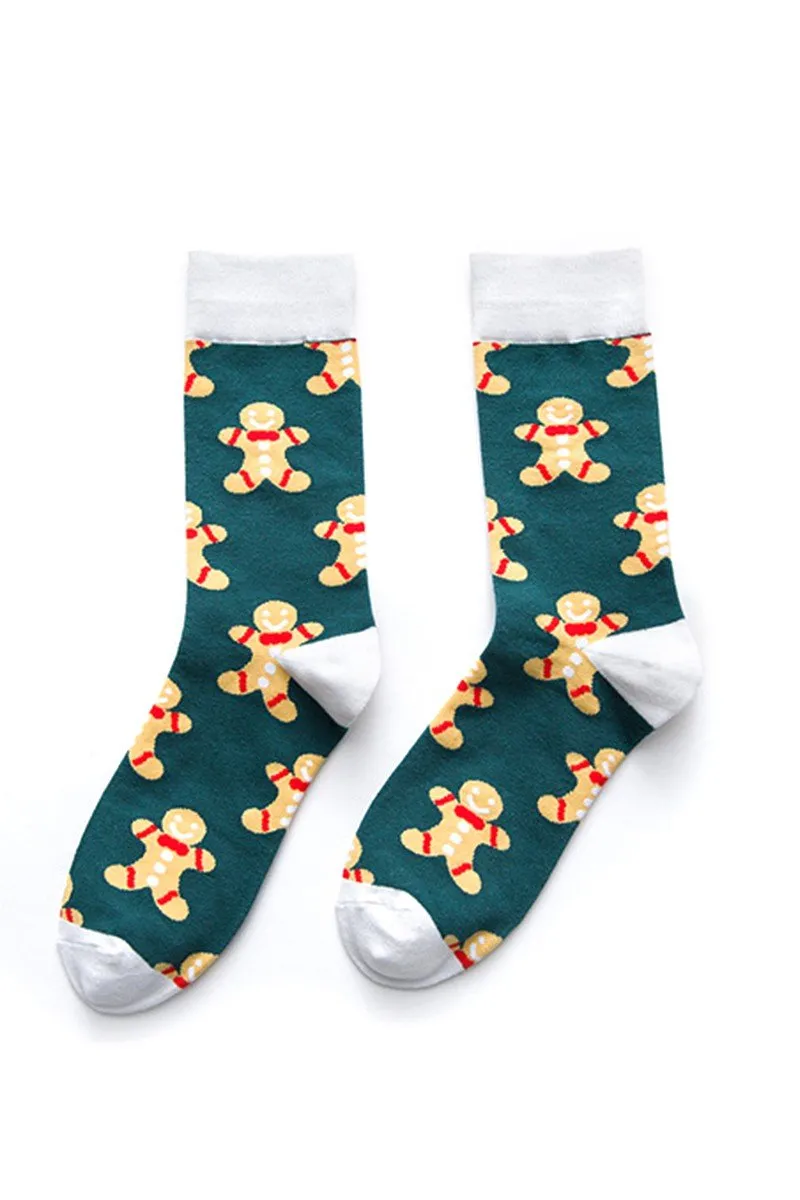 CHRISTMAS PRINTING ANKLE CREW SOCKS