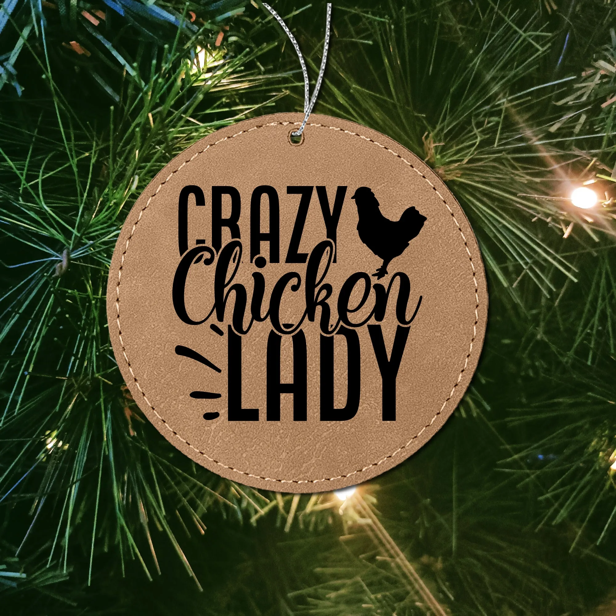 Crazy Chicken Lady Ornament