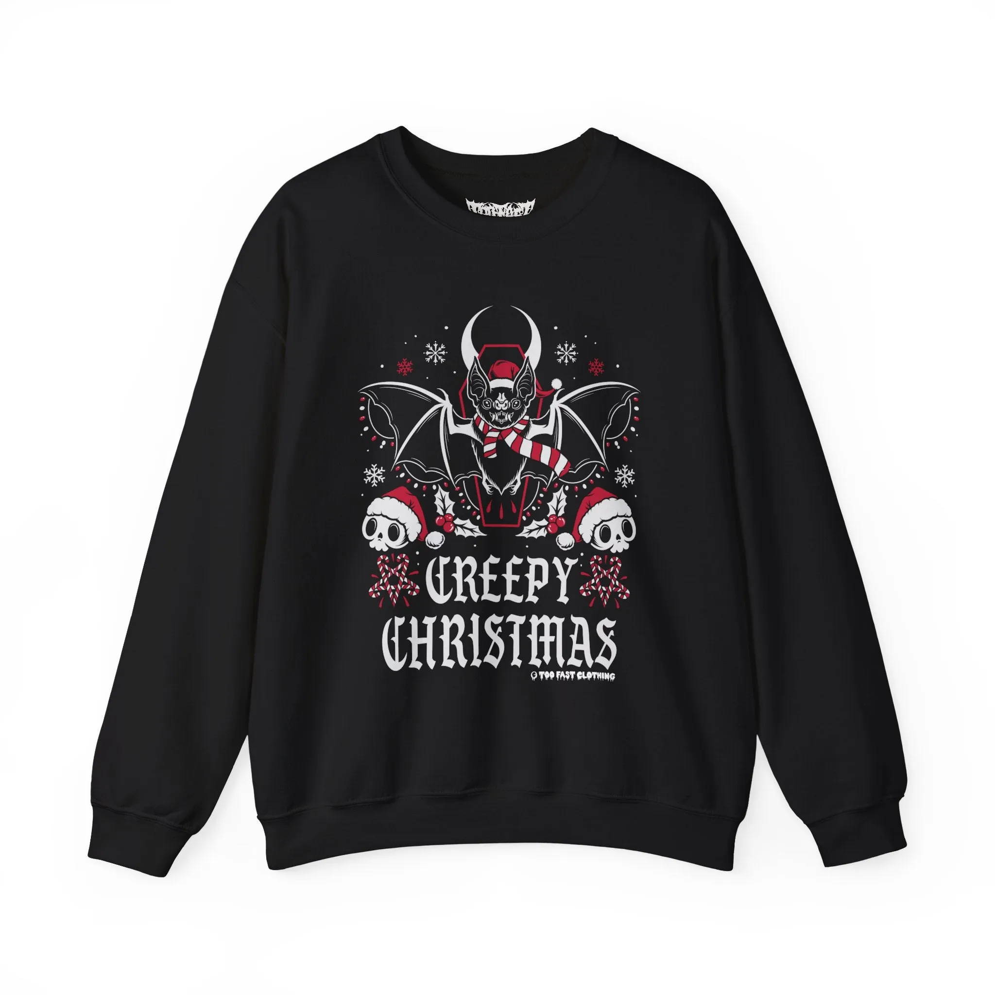 Creepy Bat Christmas Crewneck Sweatshirt