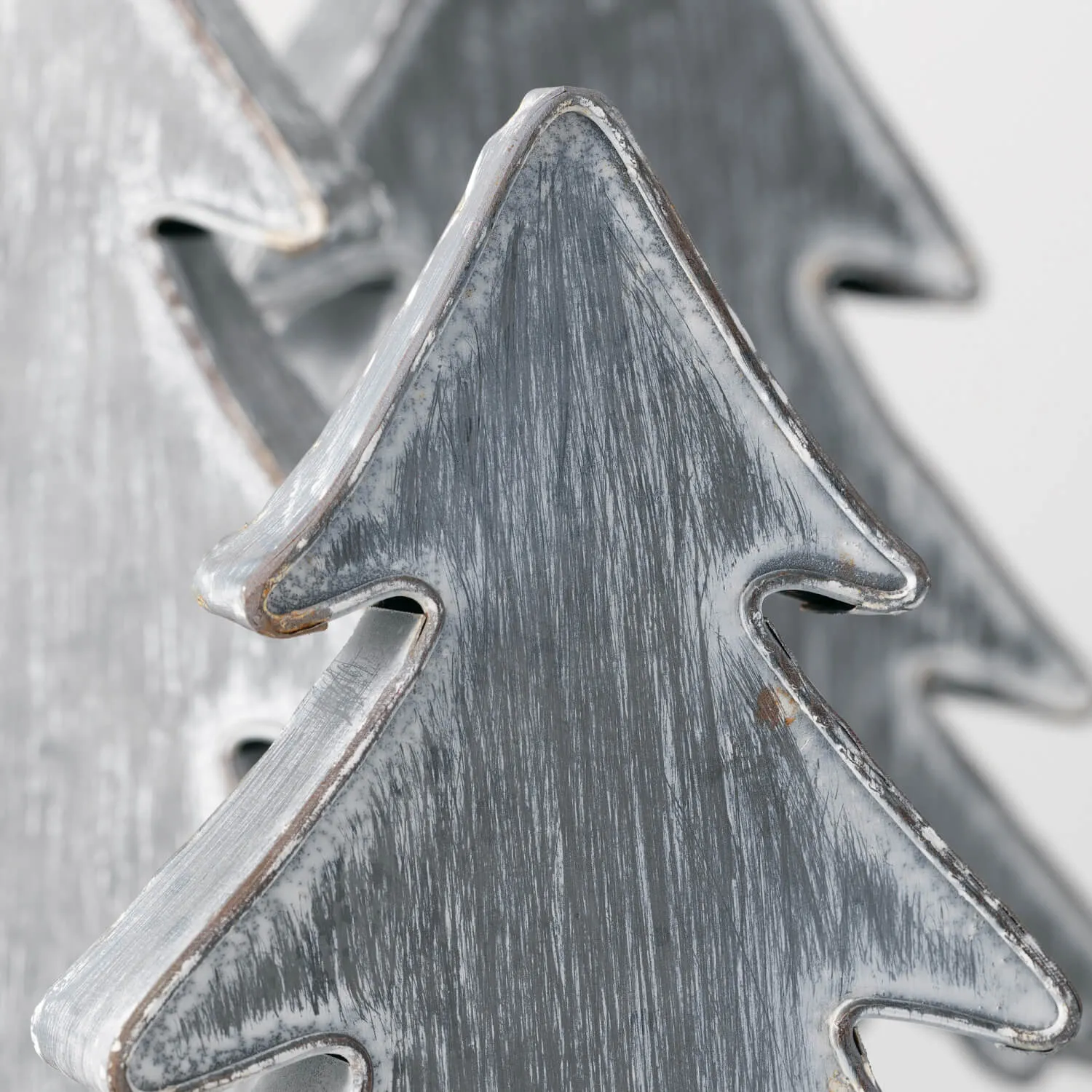 Galvanized Metal Christmas Tree Set