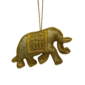 Gold Elephant Ornament