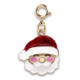 Gold Glitter Santa Claus Charm