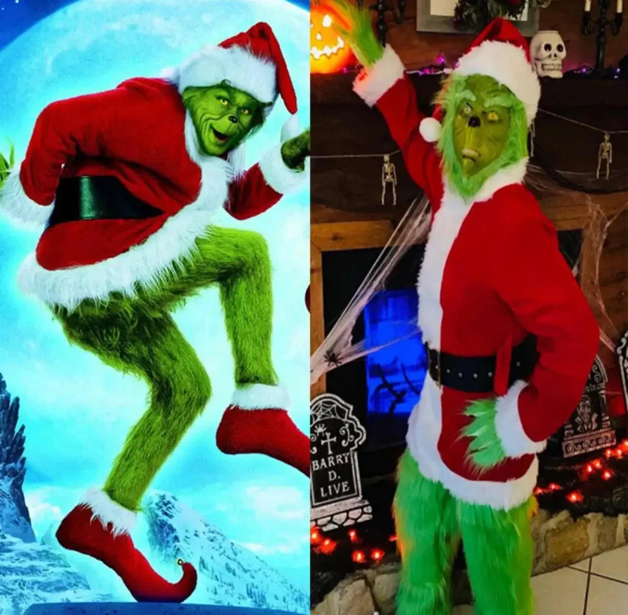 GRINCH Party Costume Grinch Suit 7 pcs