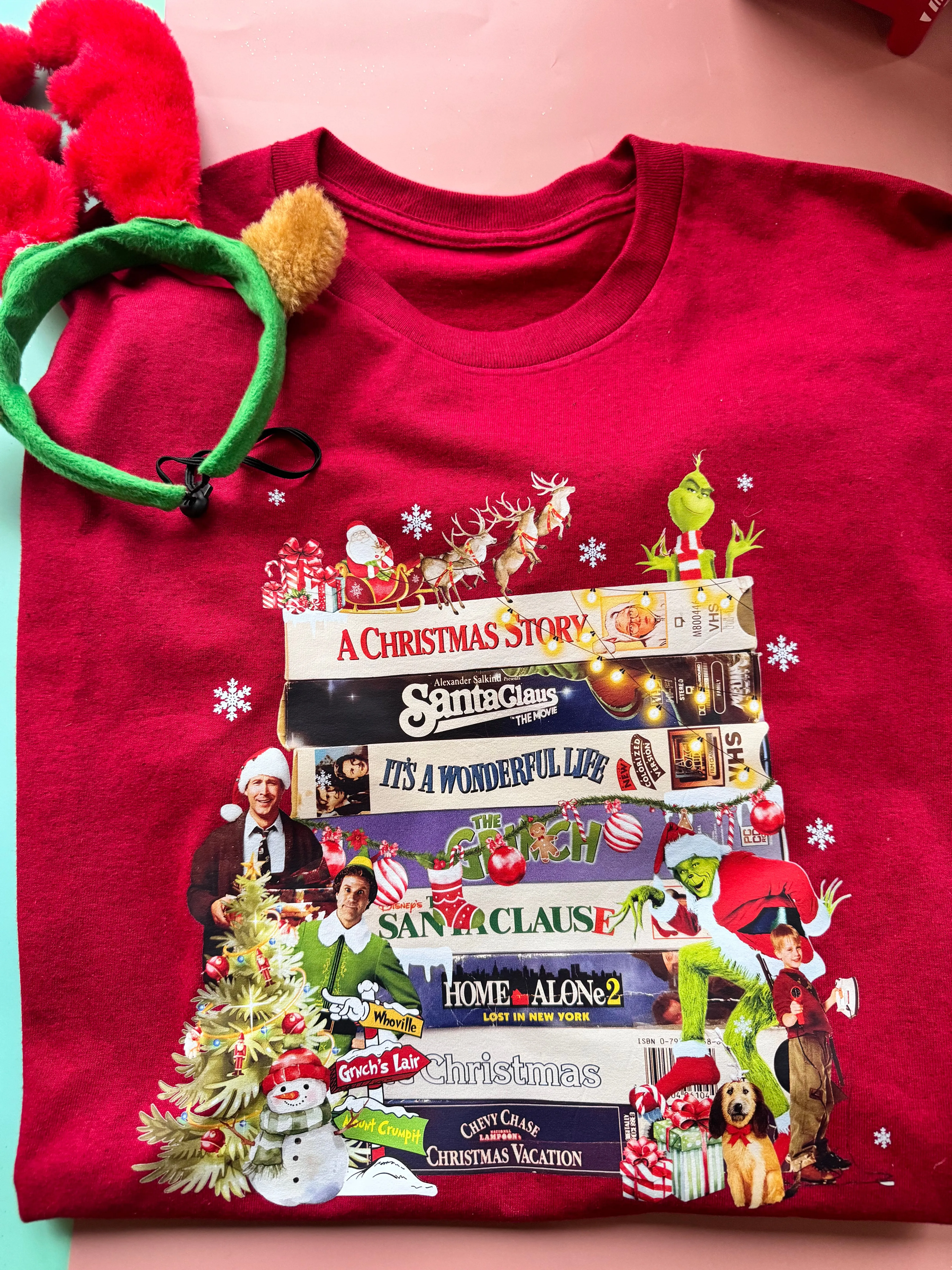 Holiday Movie Marathon Shirt – Red or Black