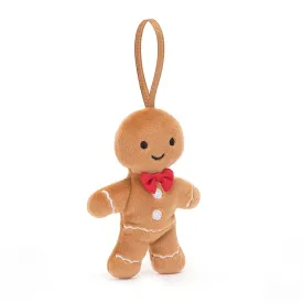 Jellycat Festive Folly Gingerbread Fred Ornament