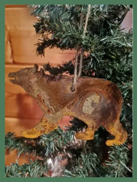 Metal Bear Ornament