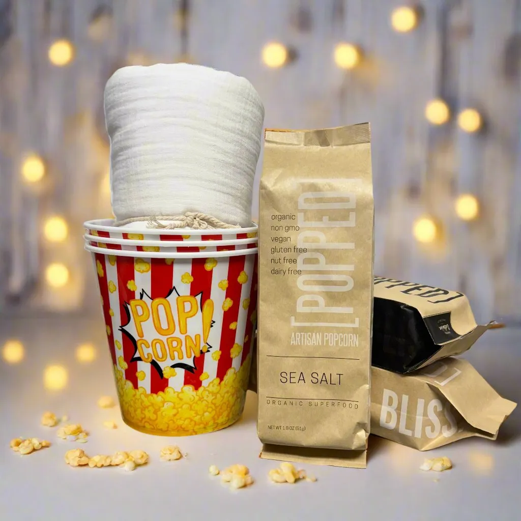 Movie Night Popcorn Flight - Sea Salt   Spiralina   Caramel (Organic & Non-GMO)