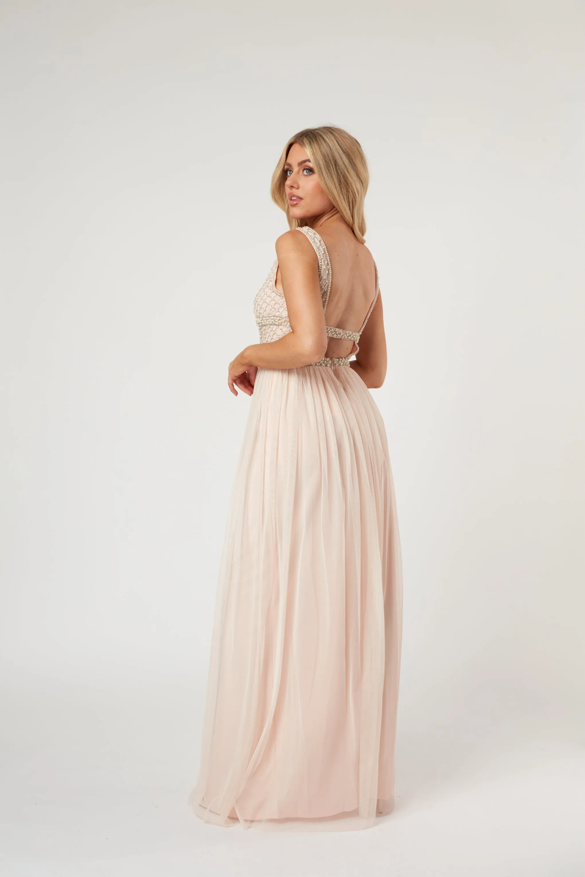 Myla Nude Embellished Maxi Dress