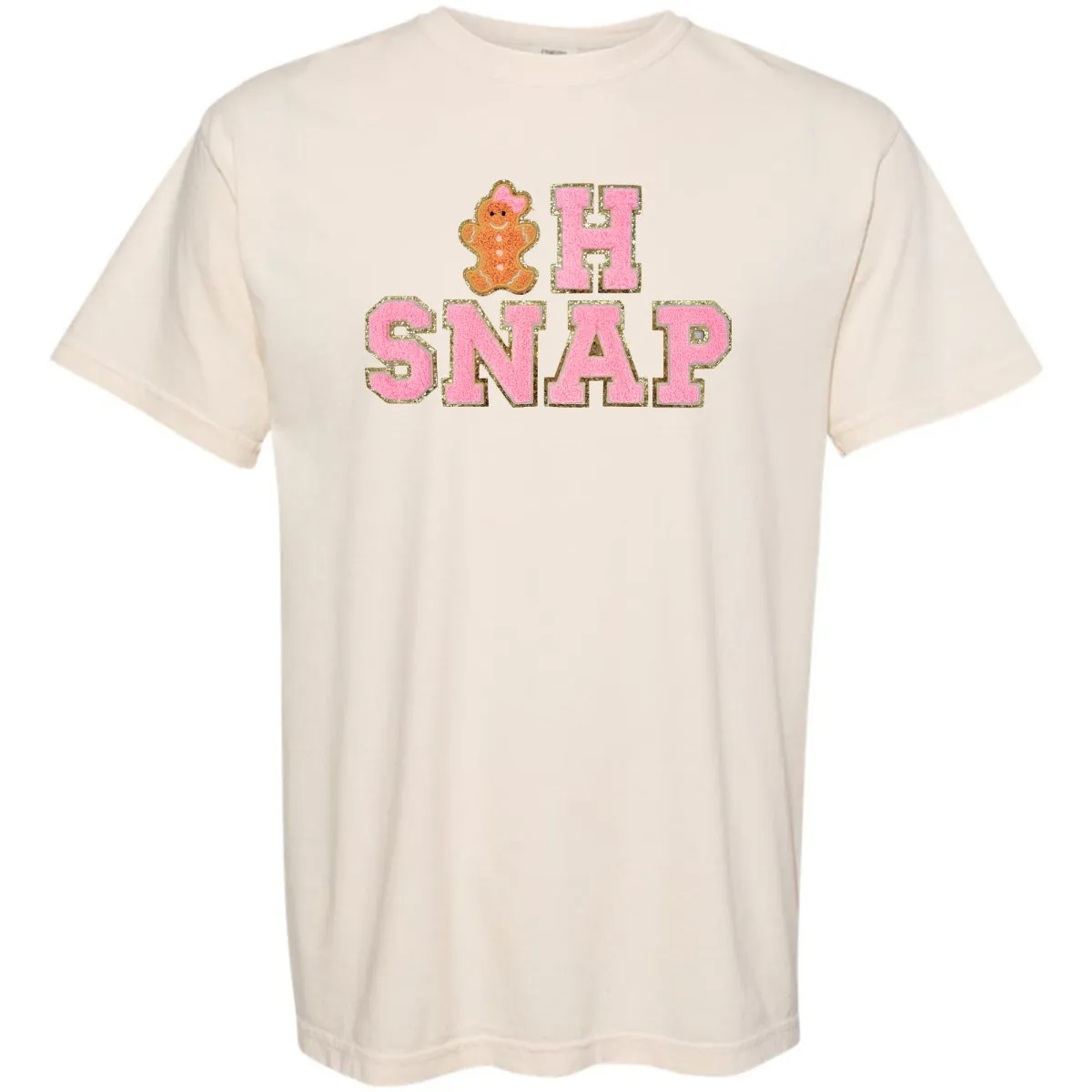 'Oh Snap' Letter Patch Tee