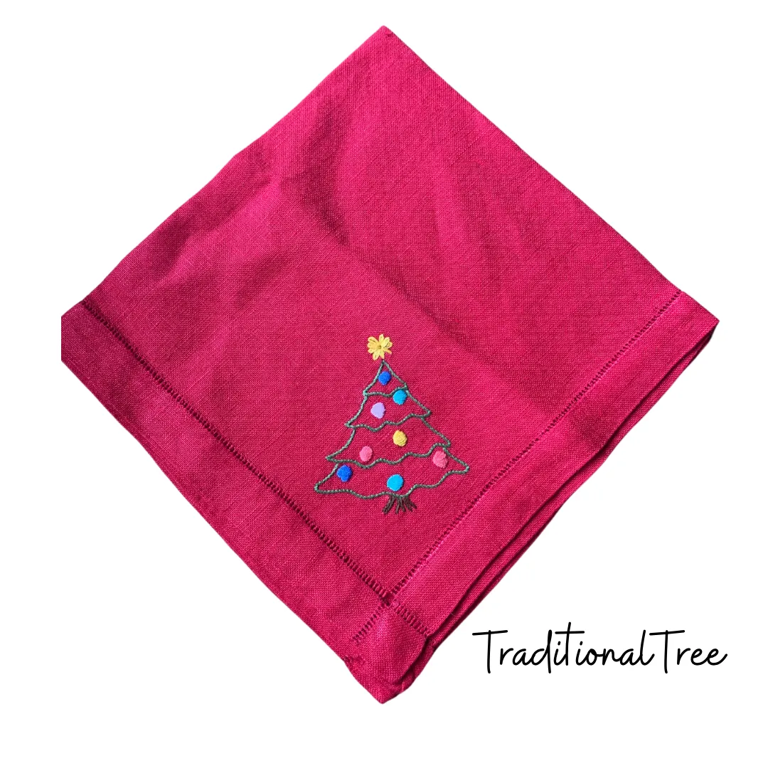 Single Christmas Tree Dinner Napkins - SSS