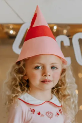 Smiling Elf Hat Pink and Red