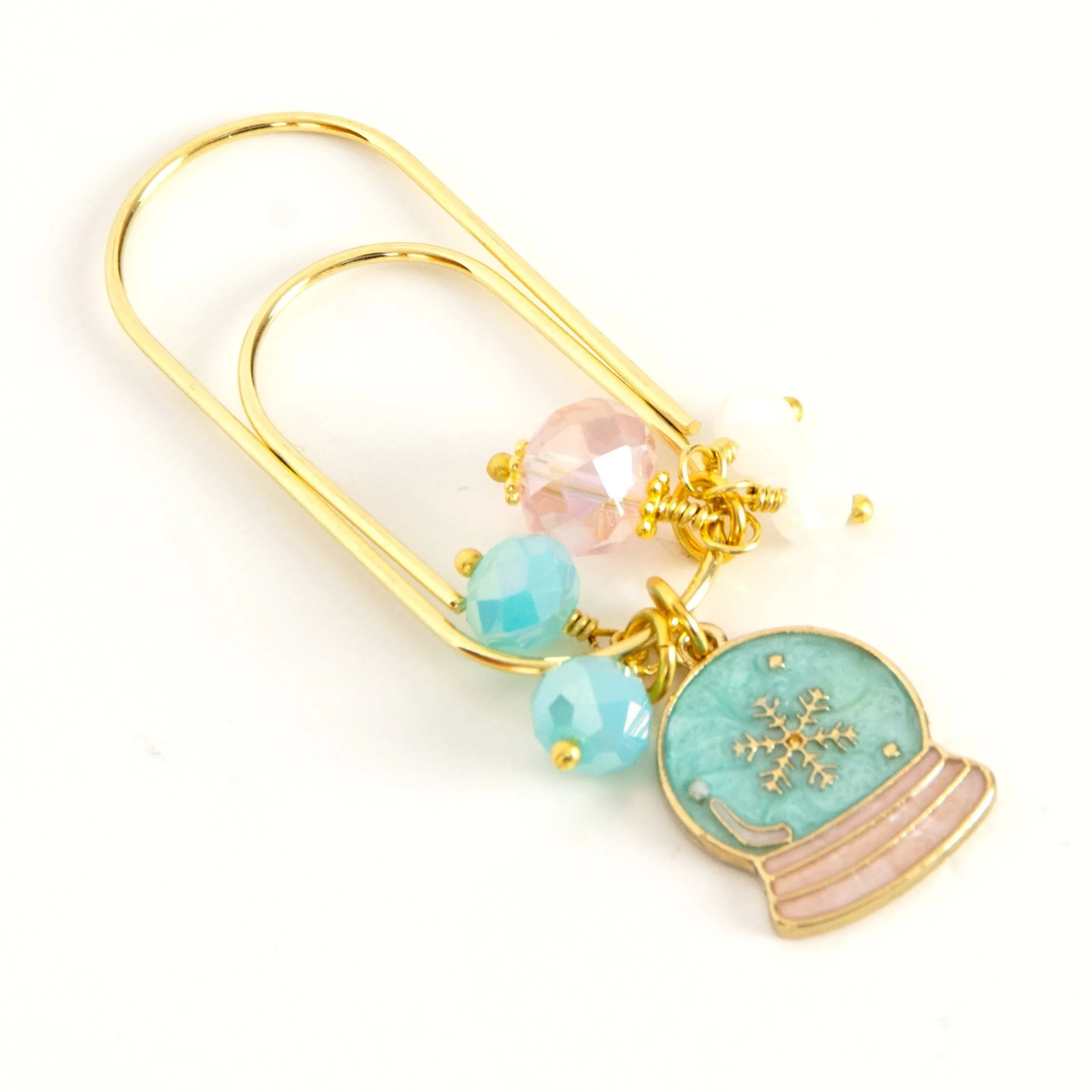 Snow Globe Dangle Clip or Charm