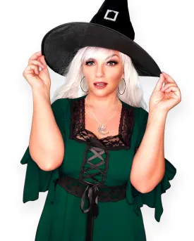 Spellcaster Witch Costume with Renaissance Top, Envy