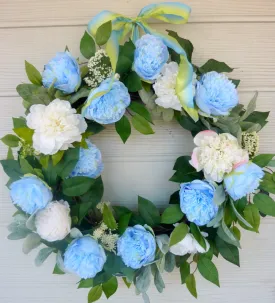 Spring peony wreath, Wreaths for the Front door, Spring Wreaths, peony wreath