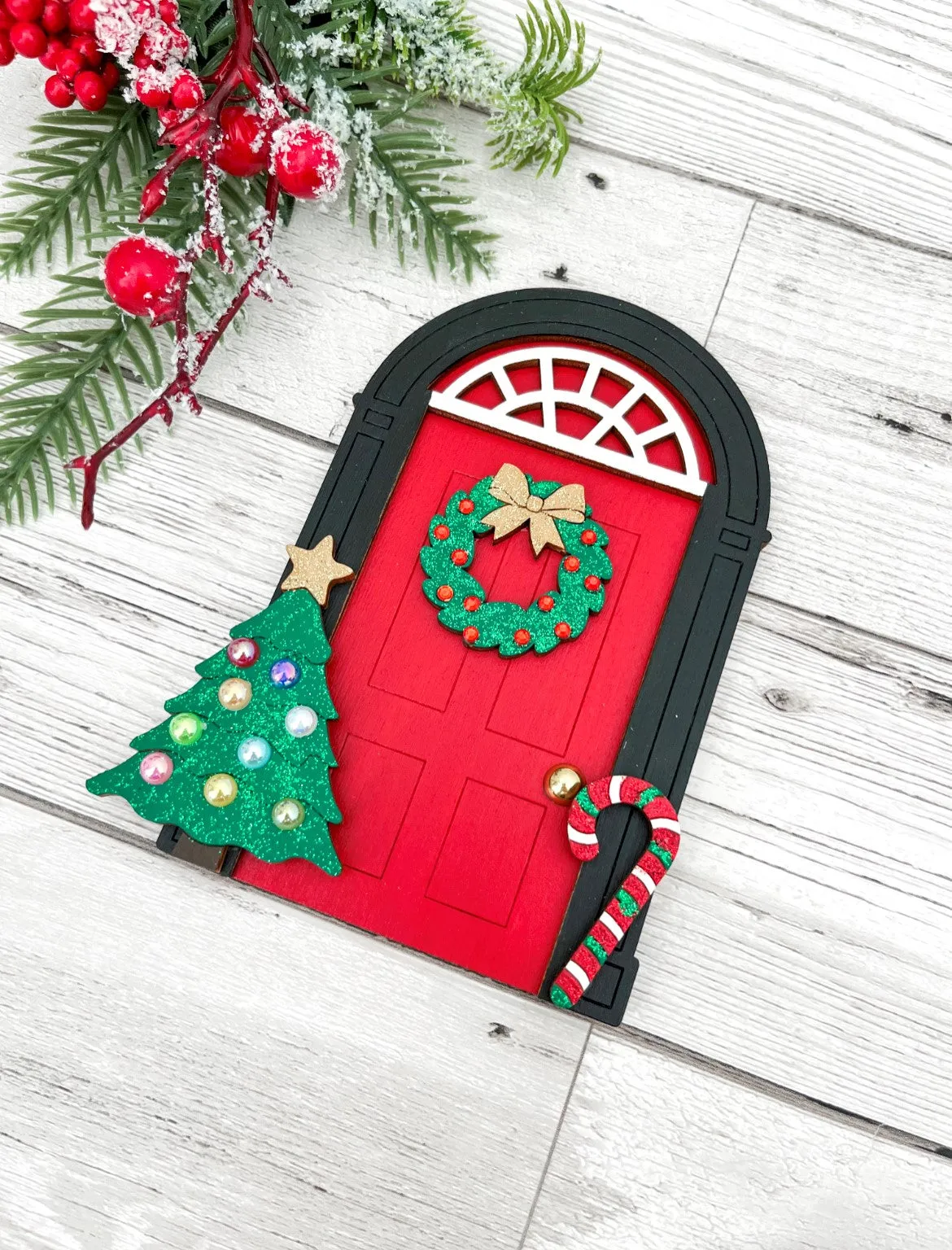 Traditional Christmas Fairy Door Decoration, Elf Door