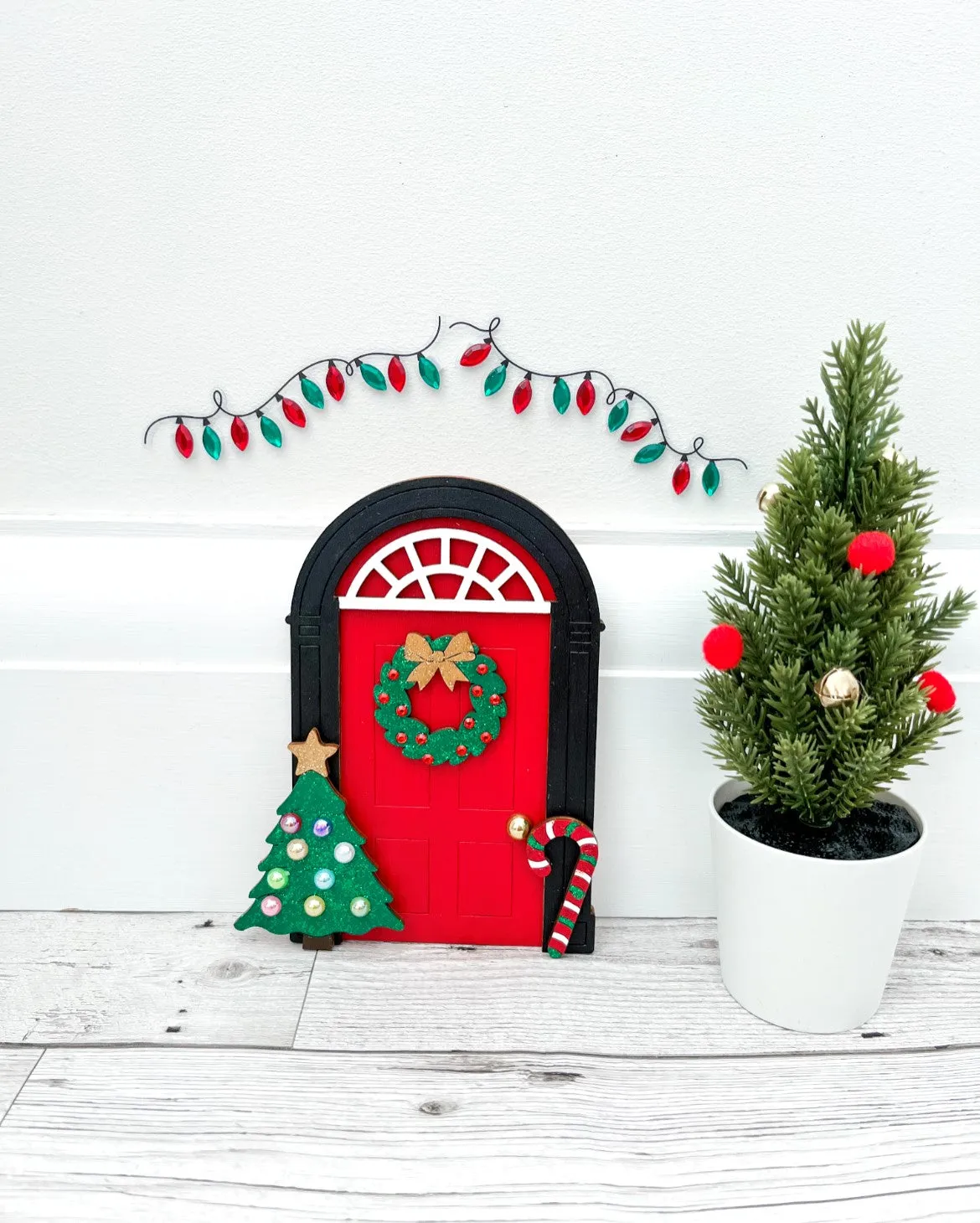 Traditional Christmas Fairy Door Decoration, Elf Door